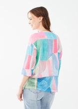 Load image into Gallery viewer, FDJ GEO PRISM 3/4 SLEEVE KNIT TOP

