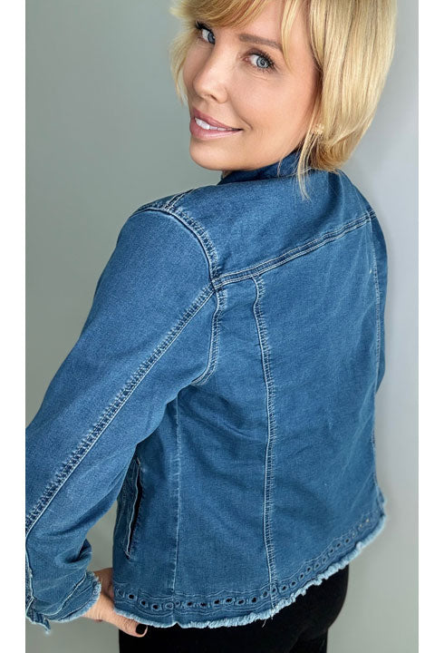 ETHYL EYELET ELEGANCE JEAN JACKET