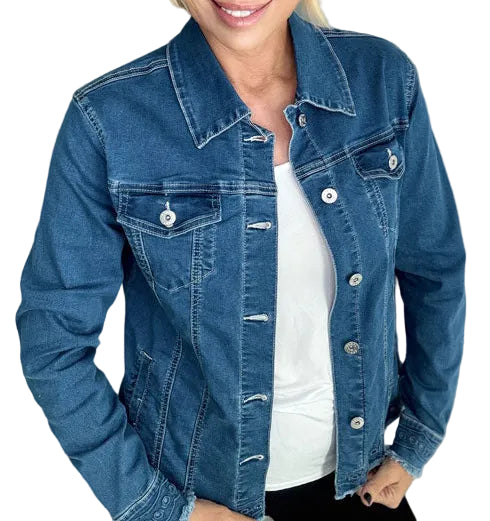 ETHYL EYELET ELEGANCE JEAN JACKET