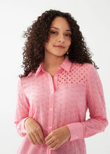 Load image into Gallery viewer, FDJ PATCH TUNIC EYELET TOP IN FLAMINGO
