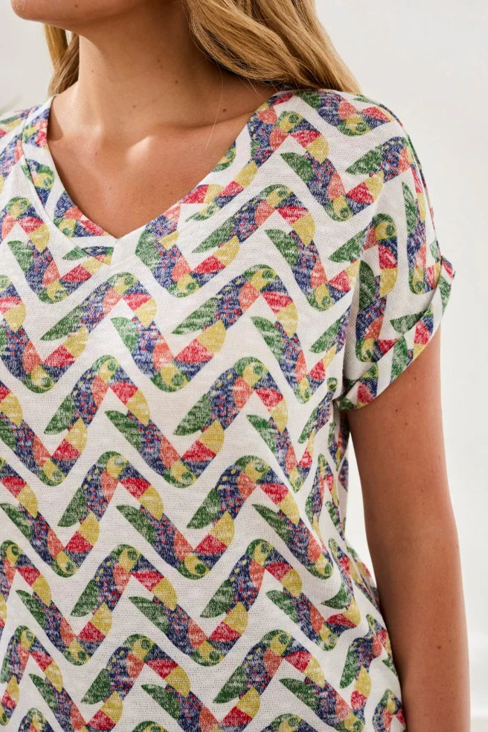 TRIBAL CAP SLEEVE TOP