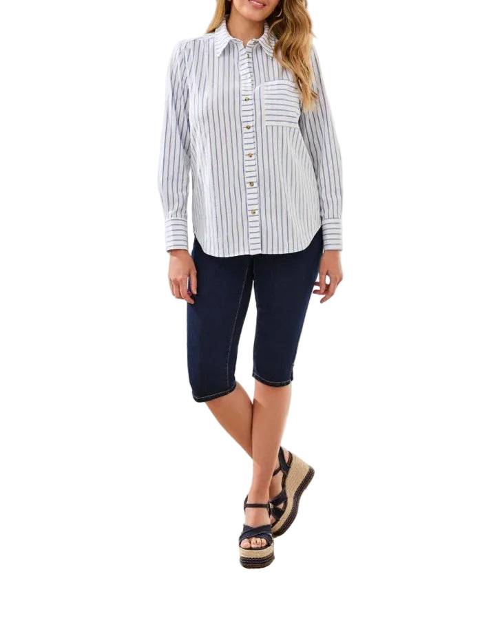 TRIBAL CLASSIC COLLARED STRIPED SHIRT