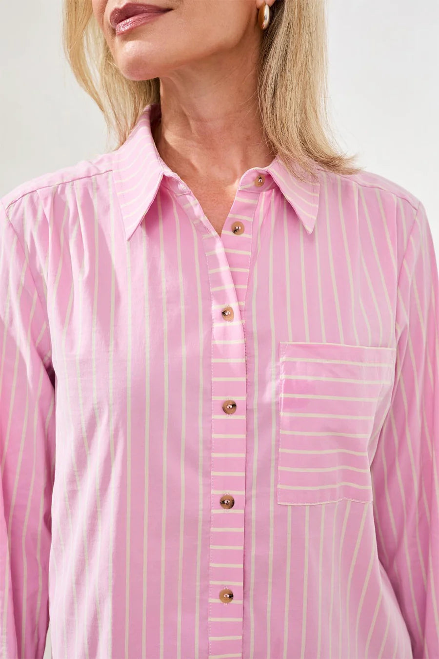 TRIBAL CLASSIC COLLARED STRIPED SHIRT
