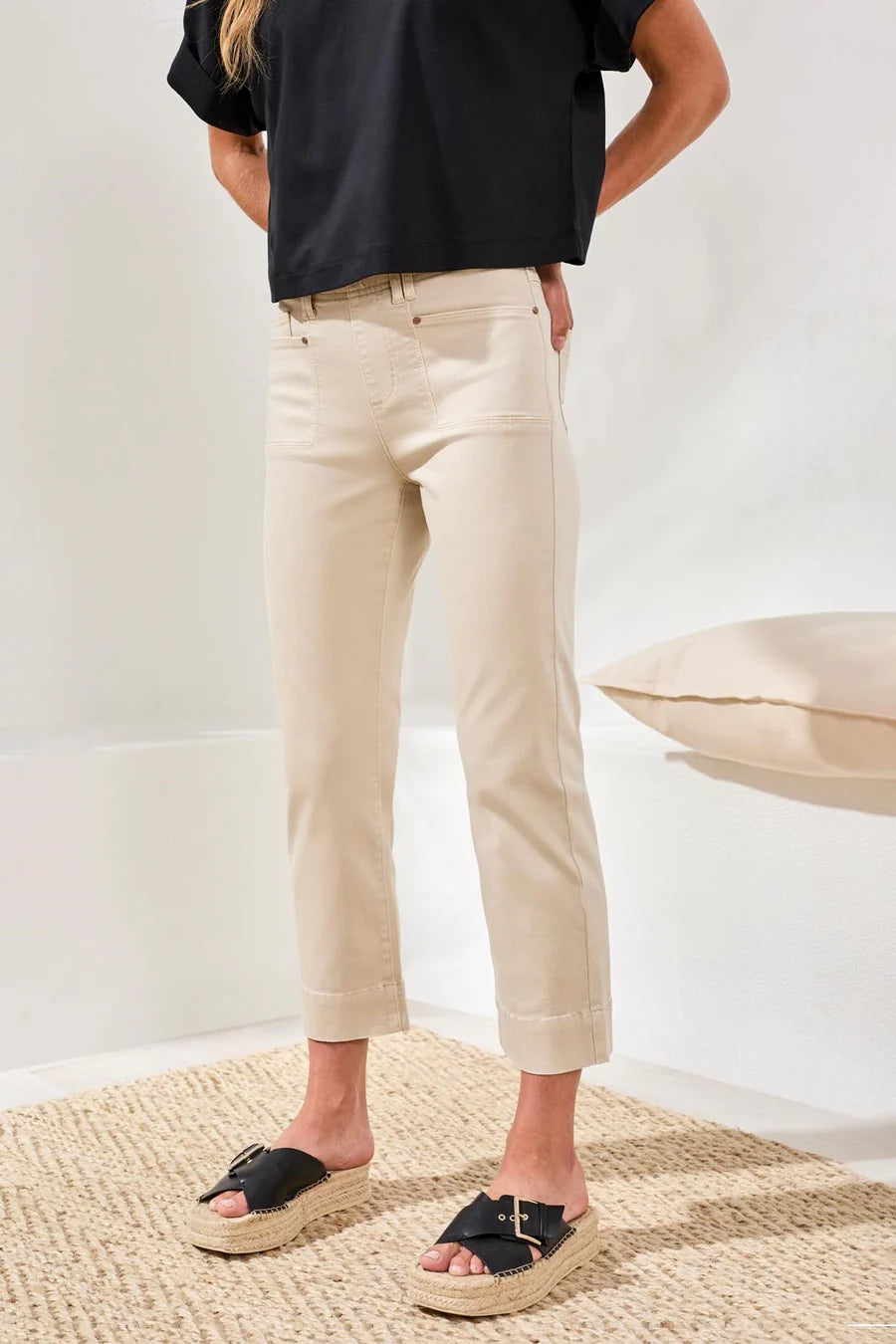 TRIBAL COMFORT STRETCH PULL ON KICK FLARE CAPRIS