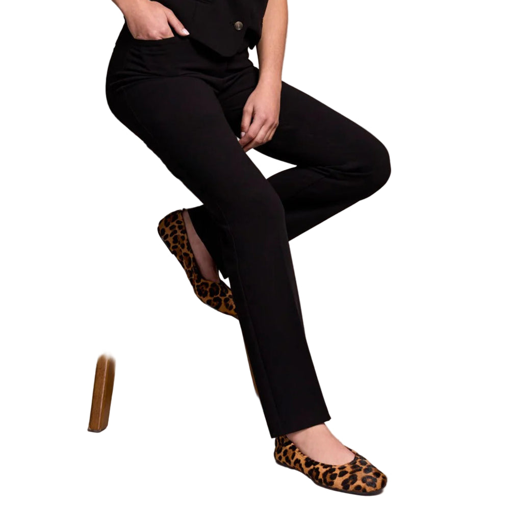 TRIBAL LUXURY TWILL STRAIGHT LEG BLACK PANT
