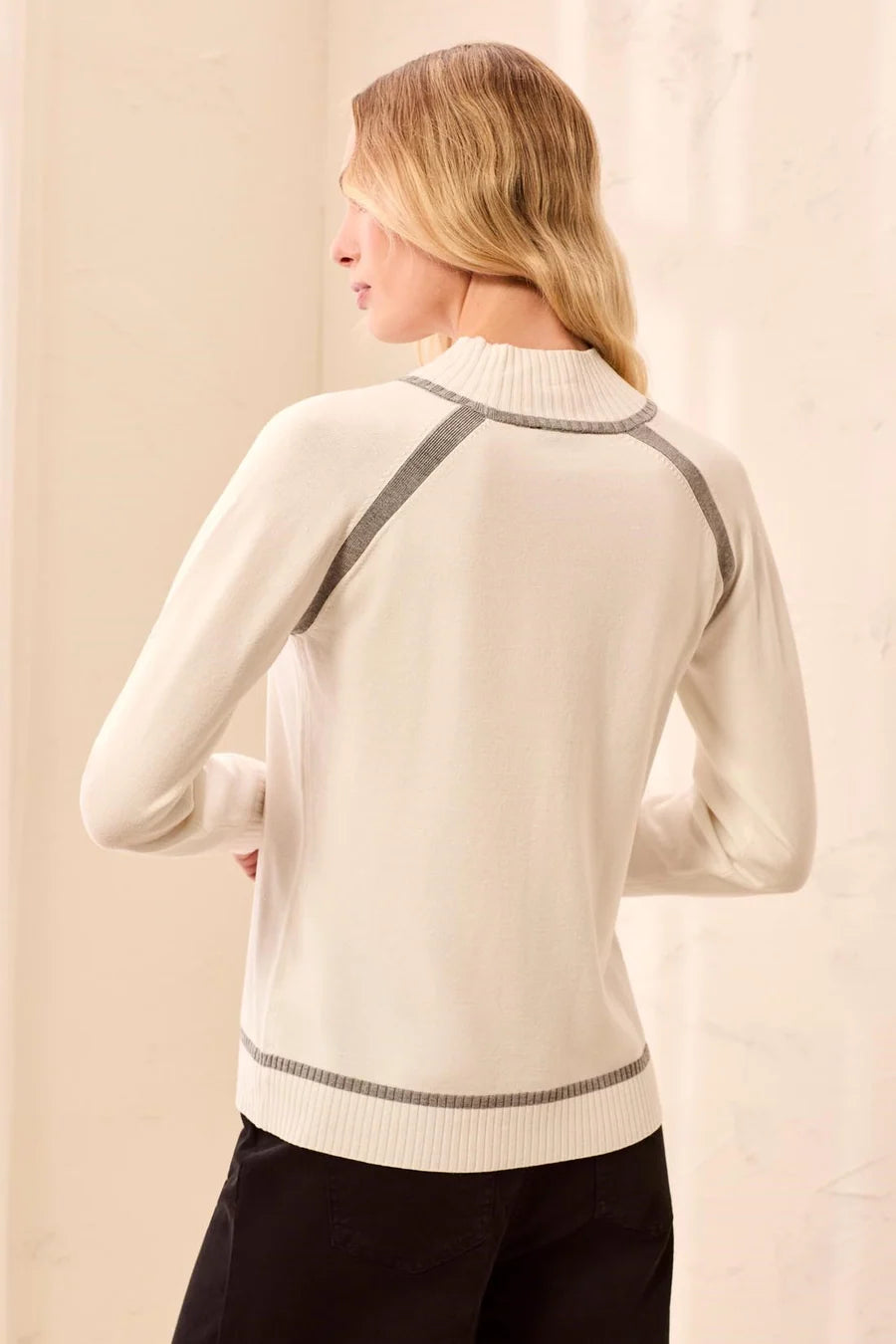 TRIBAL SOFT LONG SLEEVE MOCK NECK SWEATER
