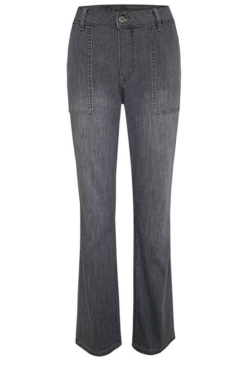 ETHYL ZIP GRAY PANTS